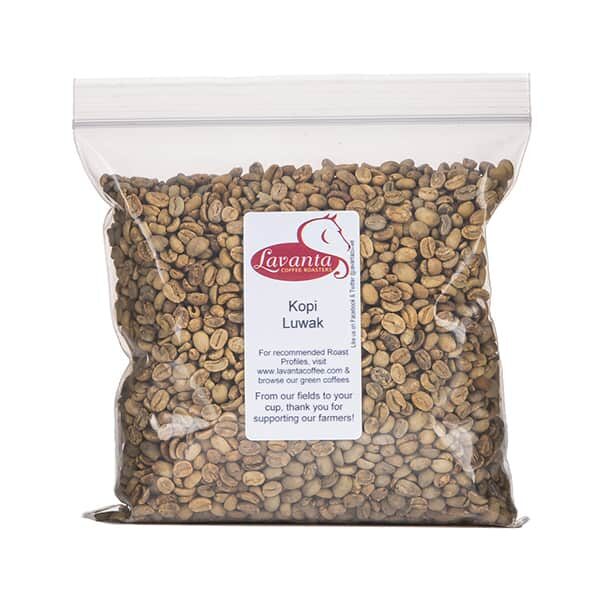 100% Kopi Luwak Green Arabica Coffee With Certificate of Authenticity